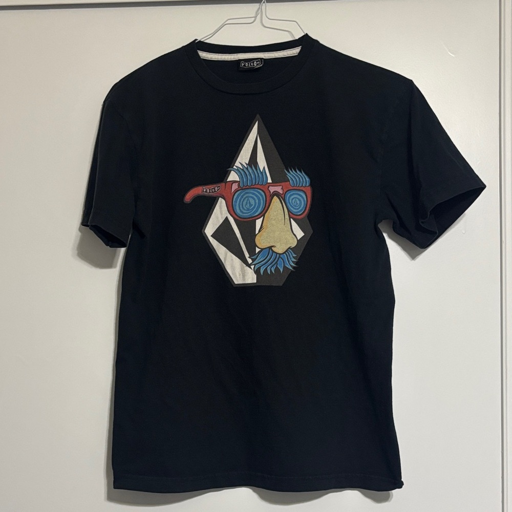Volcom Black Tee with Colorful Graphic